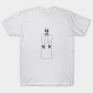 Gaster Undertale Simple Black and White Design T-Shirt